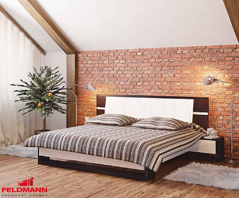 Feldmann-Wohnen Bett BARCELONA (mit Lattenrahmen), Liegefläche: 160 x 200 cm
