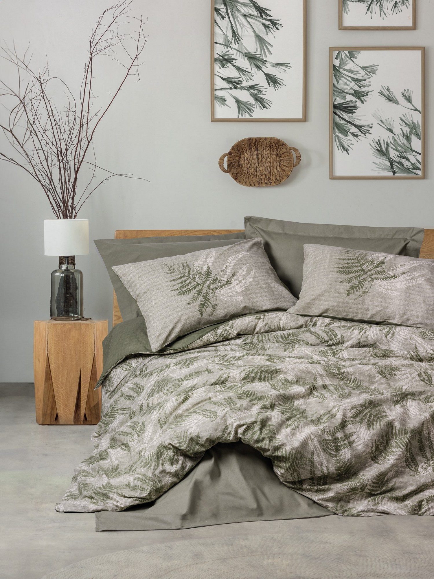 L'Essentiel Maison Bettwäsche Set Frond %100 Baumwolle, In 6 Größen verfügbar, 100% COTTON RANFORCE, 3 teilig, Atmungsaktiv & Biber Bettwäsche-Set