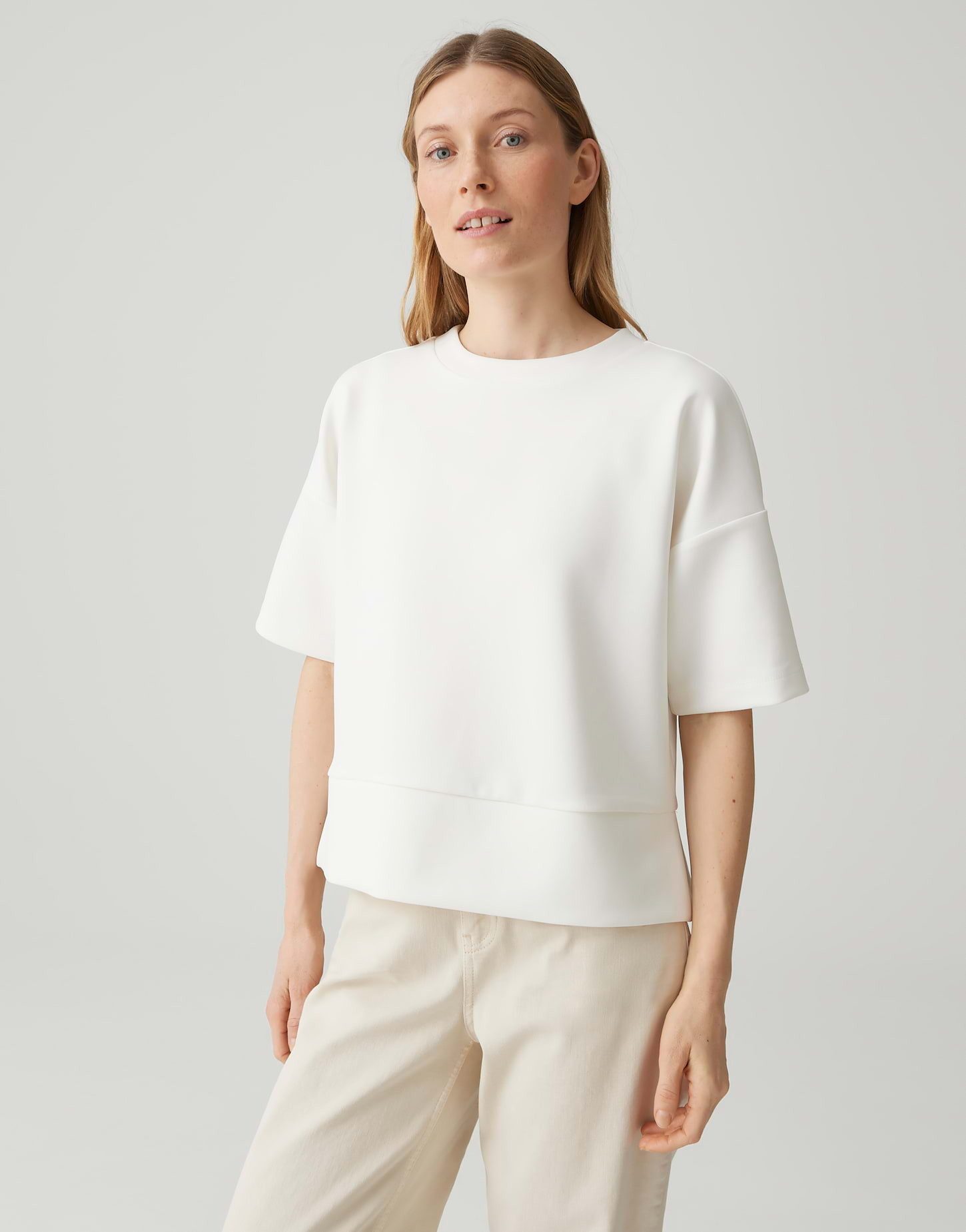 OPUS Sweatshirt Sweatshirt GASOPI Loose aus Modal Mix