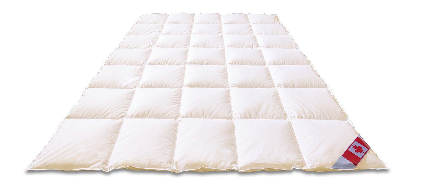 KÜNSEMÜLLER Daunenbettdecke Daunenbettdecke „Canada Medium“, Füllung: 90% Daunen 10% Federn, Bezug: 100% Baumwolle, Atmungsaktiv und feuchtigkeitsausgleichend, Ganzjahresdecke