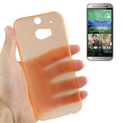 König Design Handyhülle HTC One M8, HTC One M8 Handyhülle Backcover Orange
