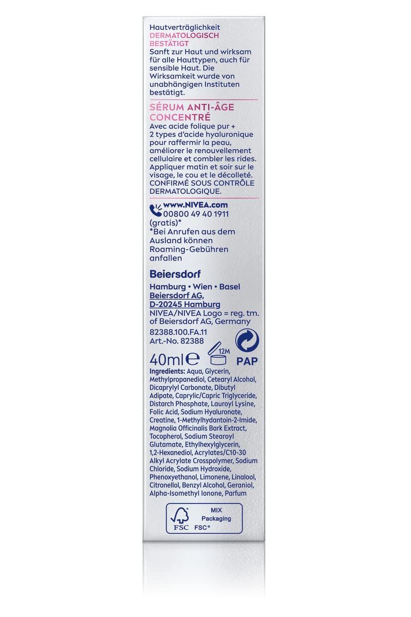 Nivea Anti-Falten-Serum Cellular Expert Filler Konz. Anti-Age Serum mit Hyaluronsäure 40ml
