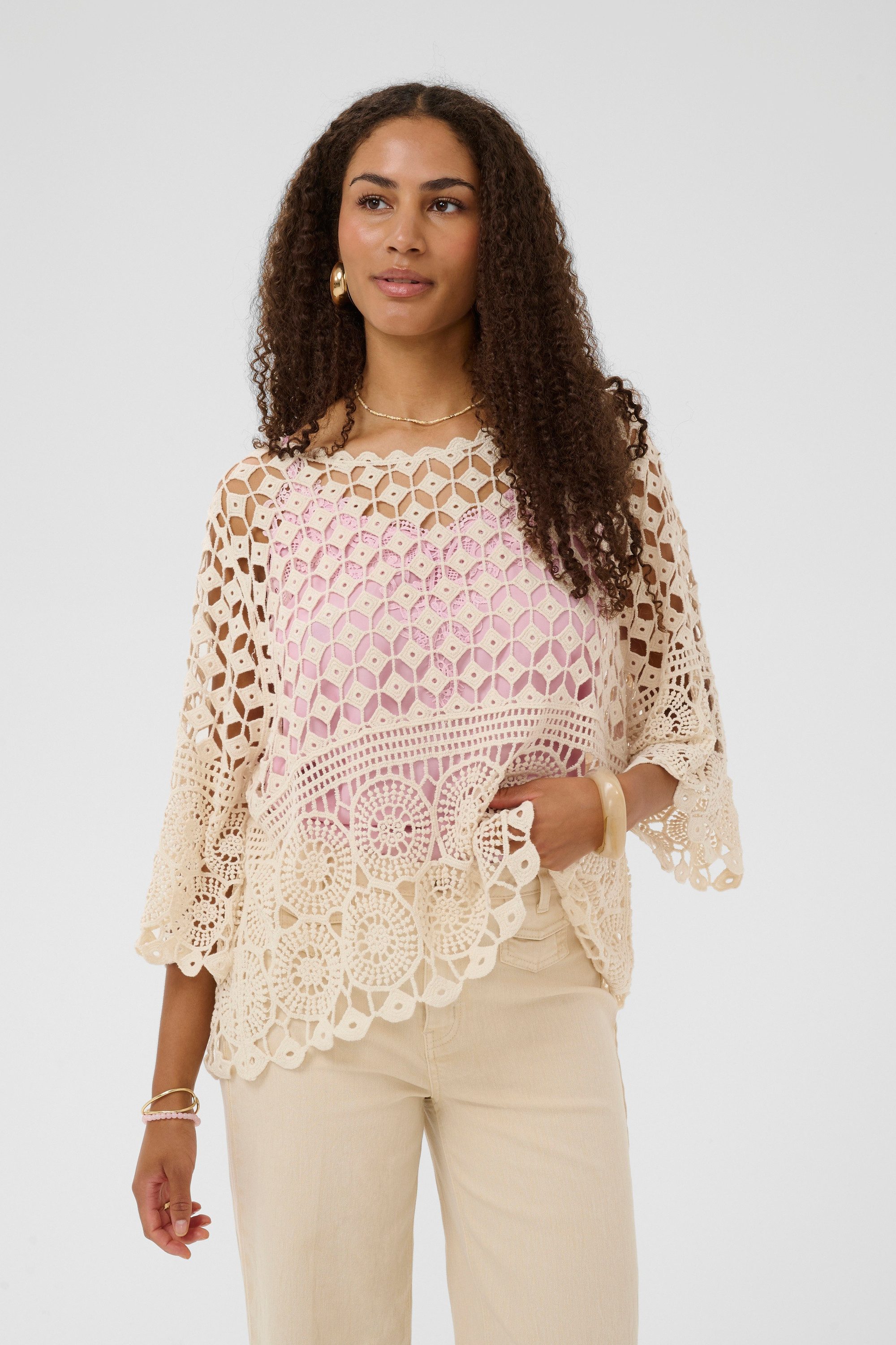 Cream Strickponcho Poncho CRGina