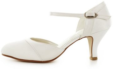 White Lady 701 elfenbein - Satin Brautschuhe Slingpumps