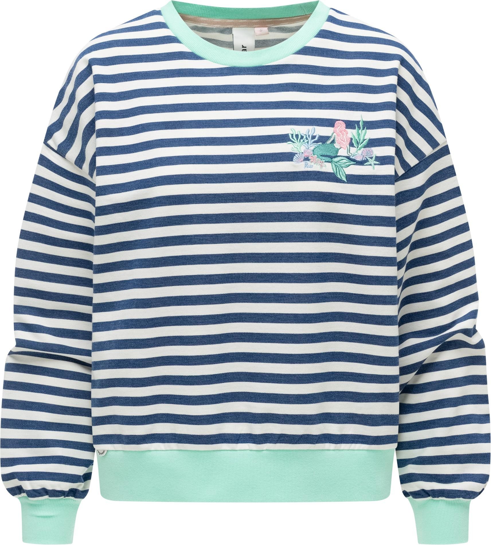 Ragwear Sweater Wuss Stripes Hoodie mit verstellbarer Kapuze