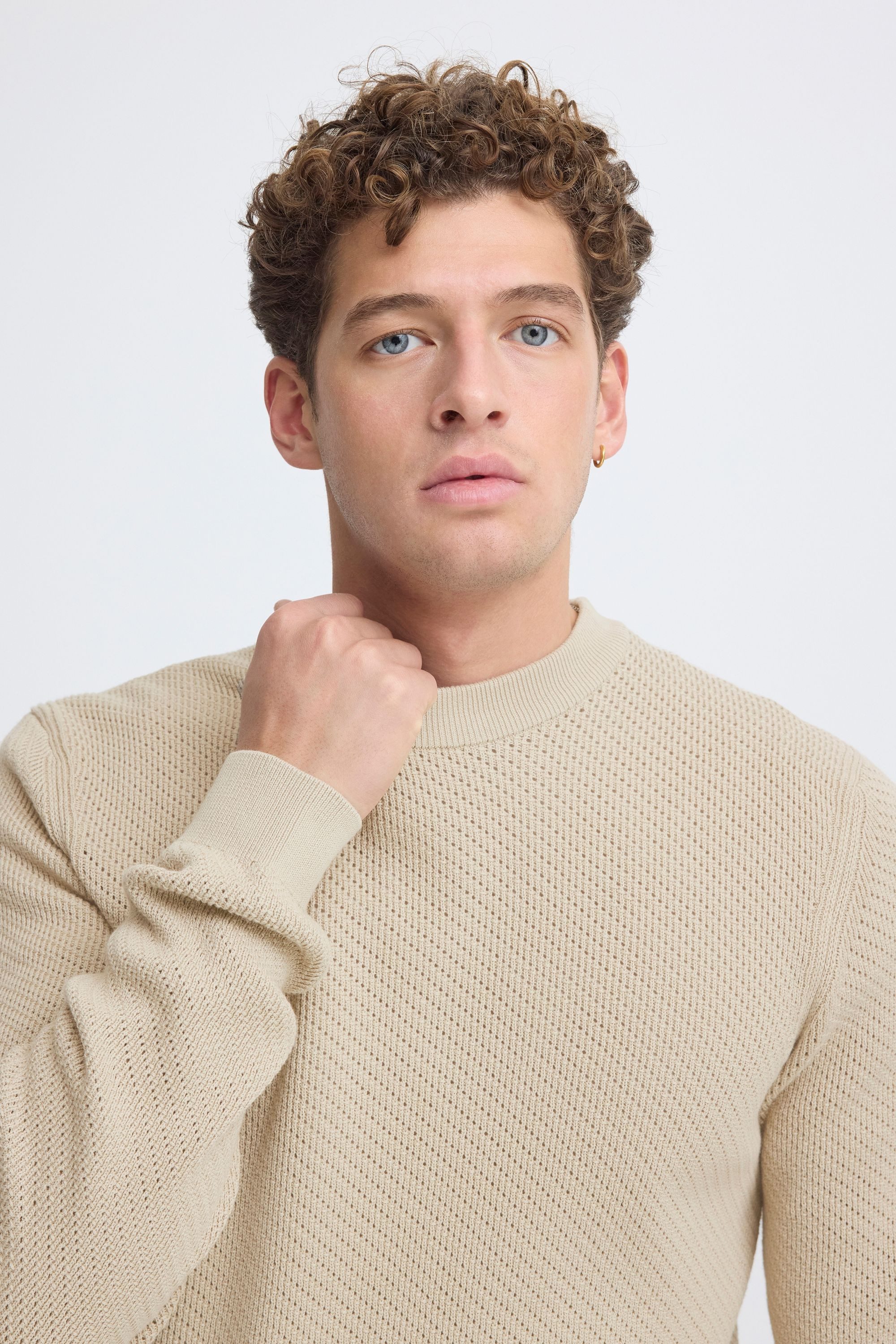 Casual Friday Strickpullover CFIsaksson Stilvoller Feinstrick-Pullover mit strukturierter Oberfläche