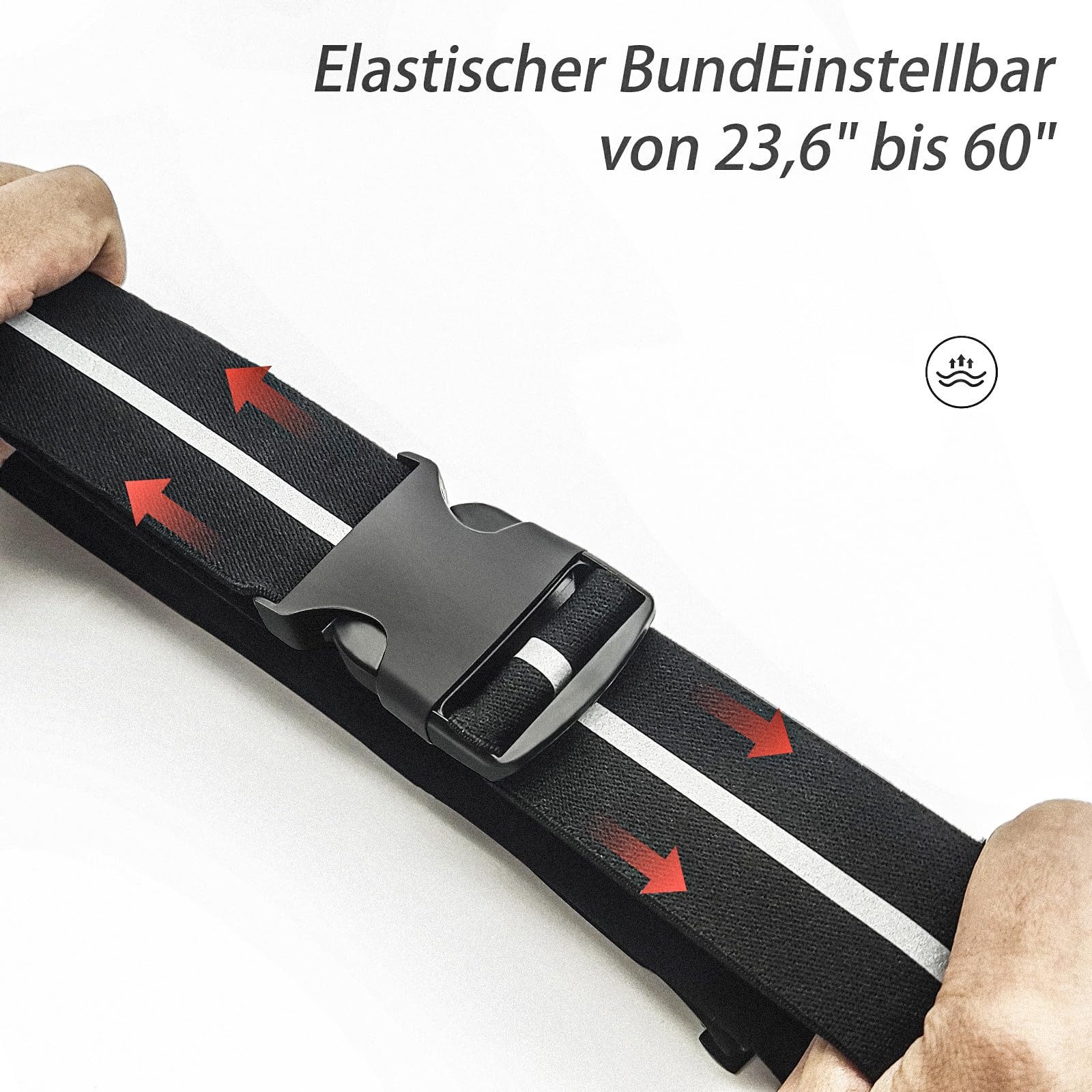 Coonoor Laufgürtel Gürteltasche Schmaler Laufgürtel, Läufer-Bauchtasche für Damen und Herren – Bild 5 von 5