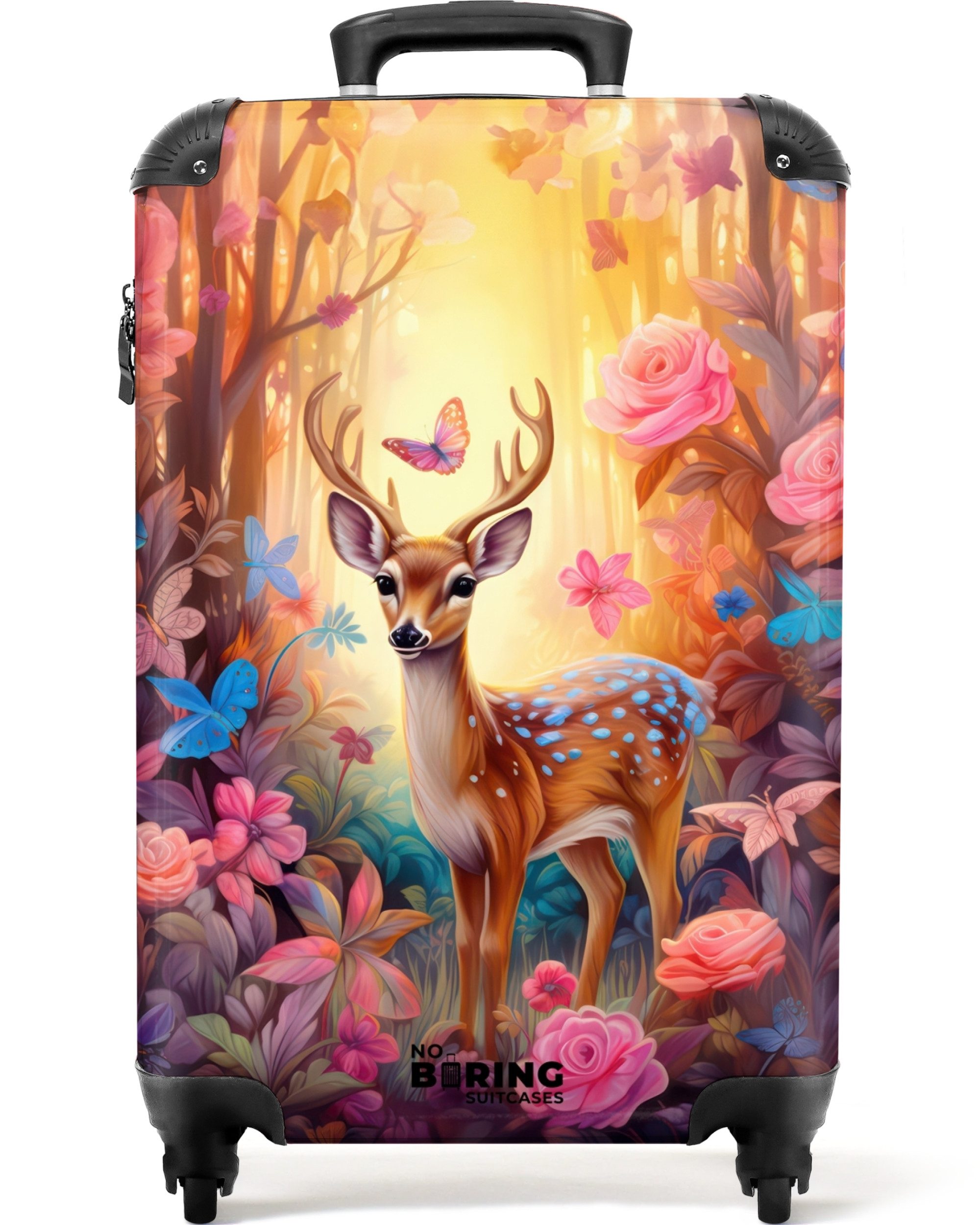 Kinderkoffer Hirsche - Blumen 55x35x20cm