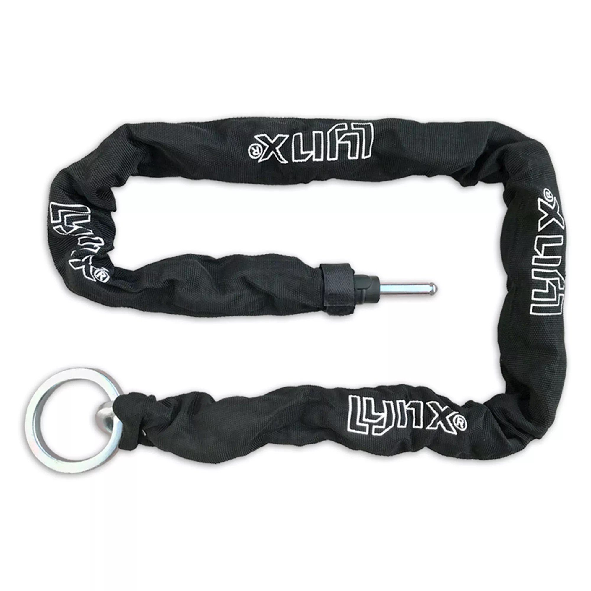 lynx Rahmenschlosskette Fahrrad Einsteckkette Rahmenschloss einsteckketteLazo 120 cm schwarz