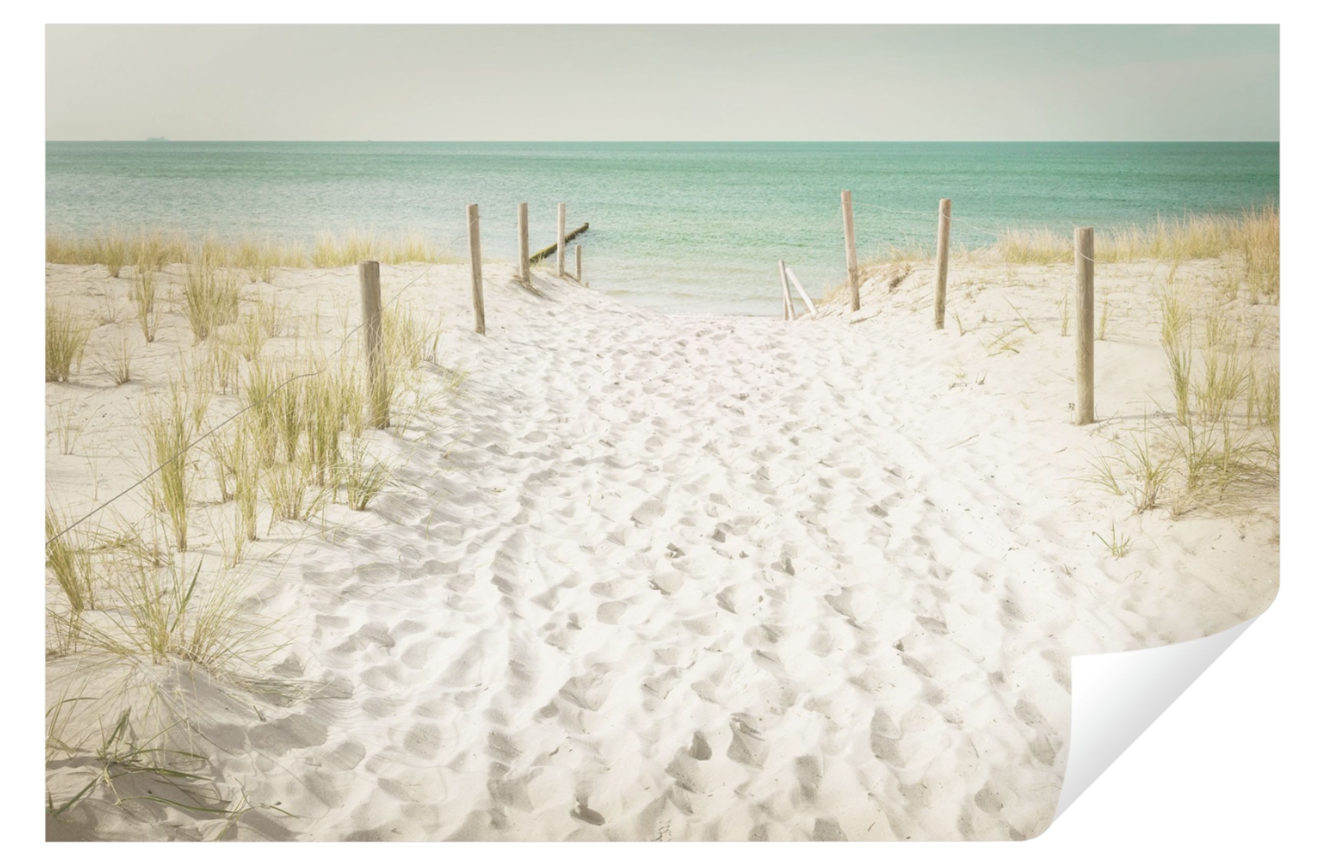 Wallarena Fototapete Strand Meer Sand Natur Landschaft Wohnzimmer Schlafzimmer, Glatt, Strand, Tapete inklusive Kleister Vliestapete Motivtapete