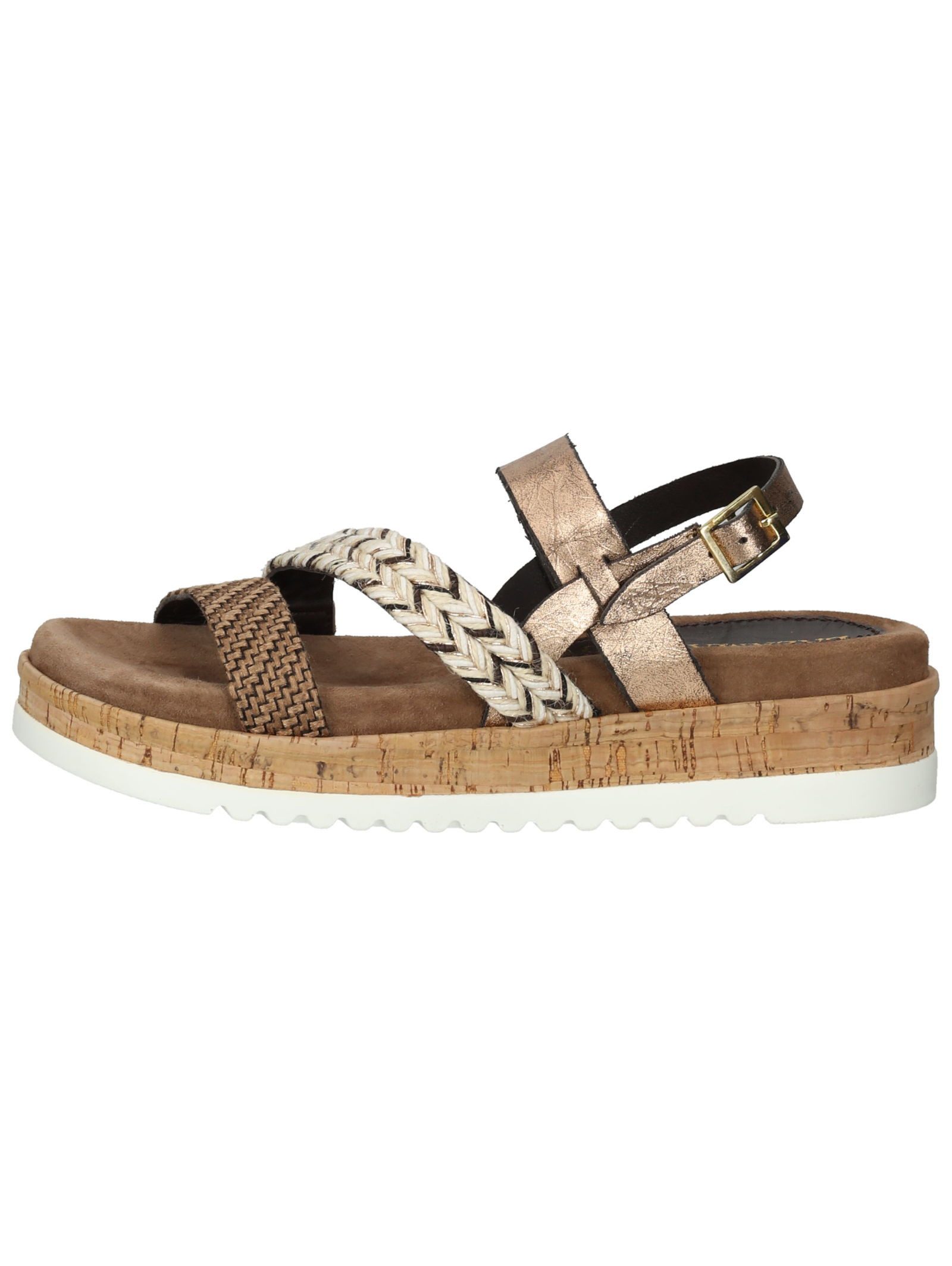 Lazamani Sandalen Leder/Textil . Riemchensandalette