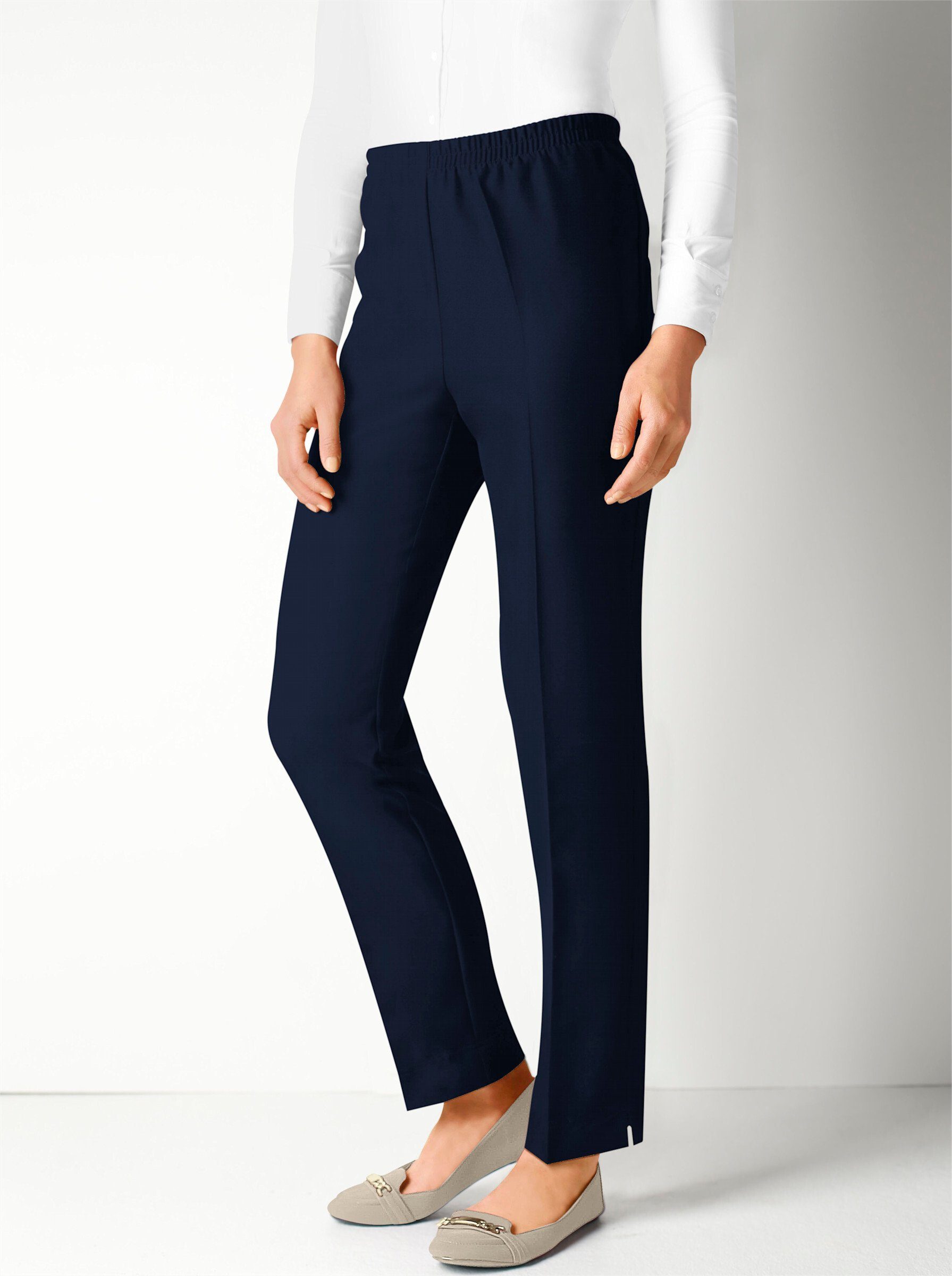Sieh an! Jerseyhose Bügelfaltenhose Innenbeinlänge ca. 77 cm günstig online kaufen