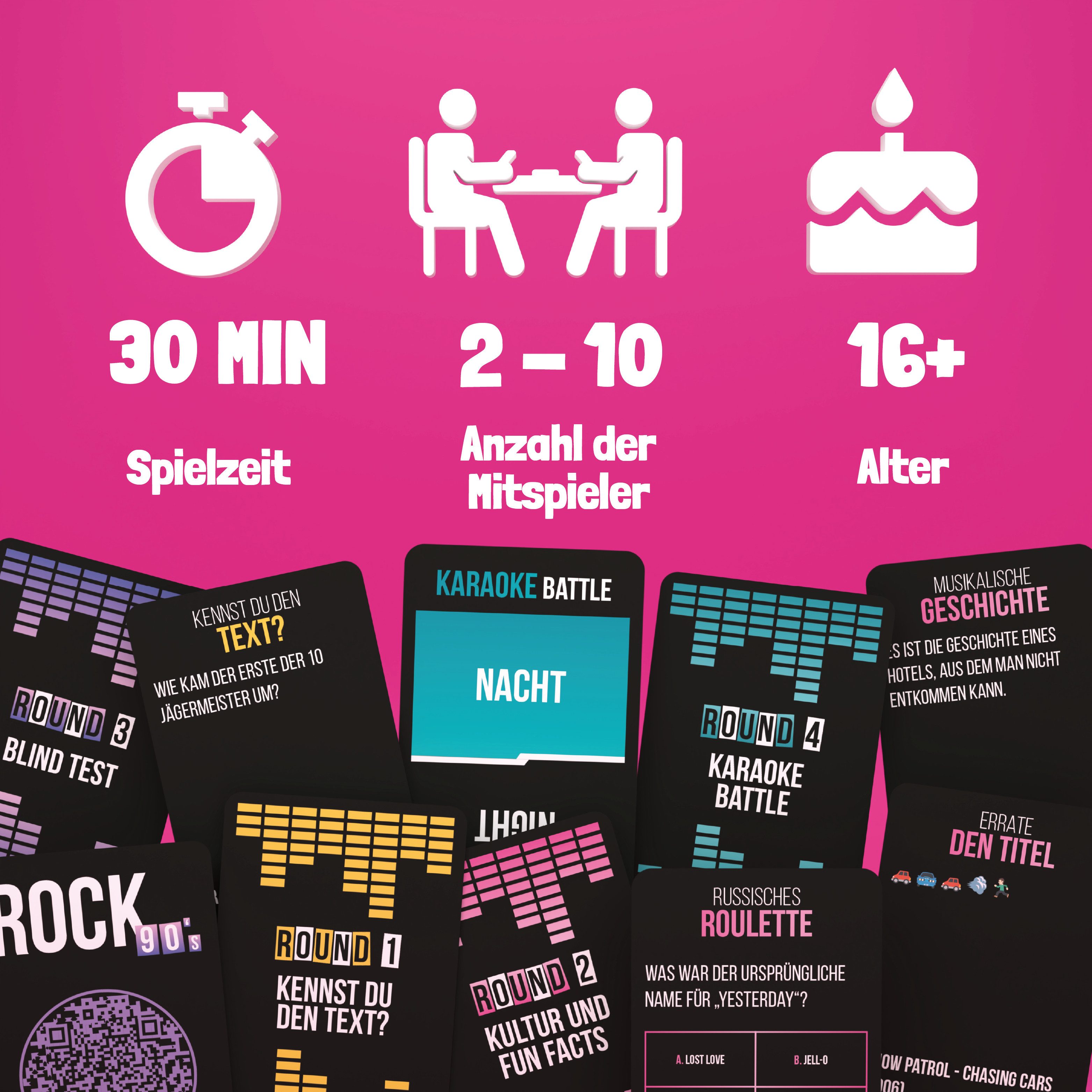 ATM GAMING Spiel PlayHit - Das Musik-Battle des Jahrhunderts - Musik-Party-Spiel, Partyspiel, Kartenspiel, Reisespiel, Gesellschaftsspiel