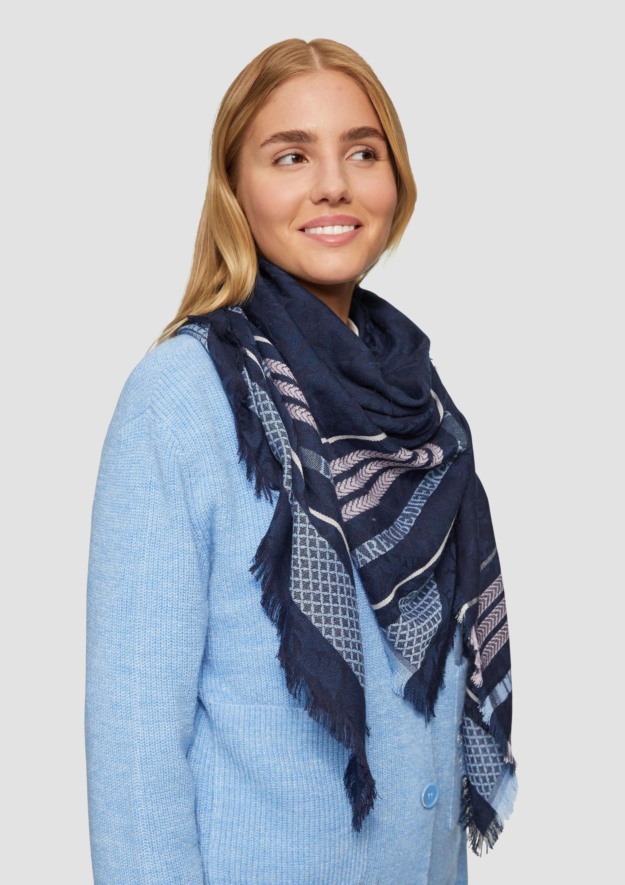 s.Oliver Schal Tuch, Tuch mit All-over-Print
