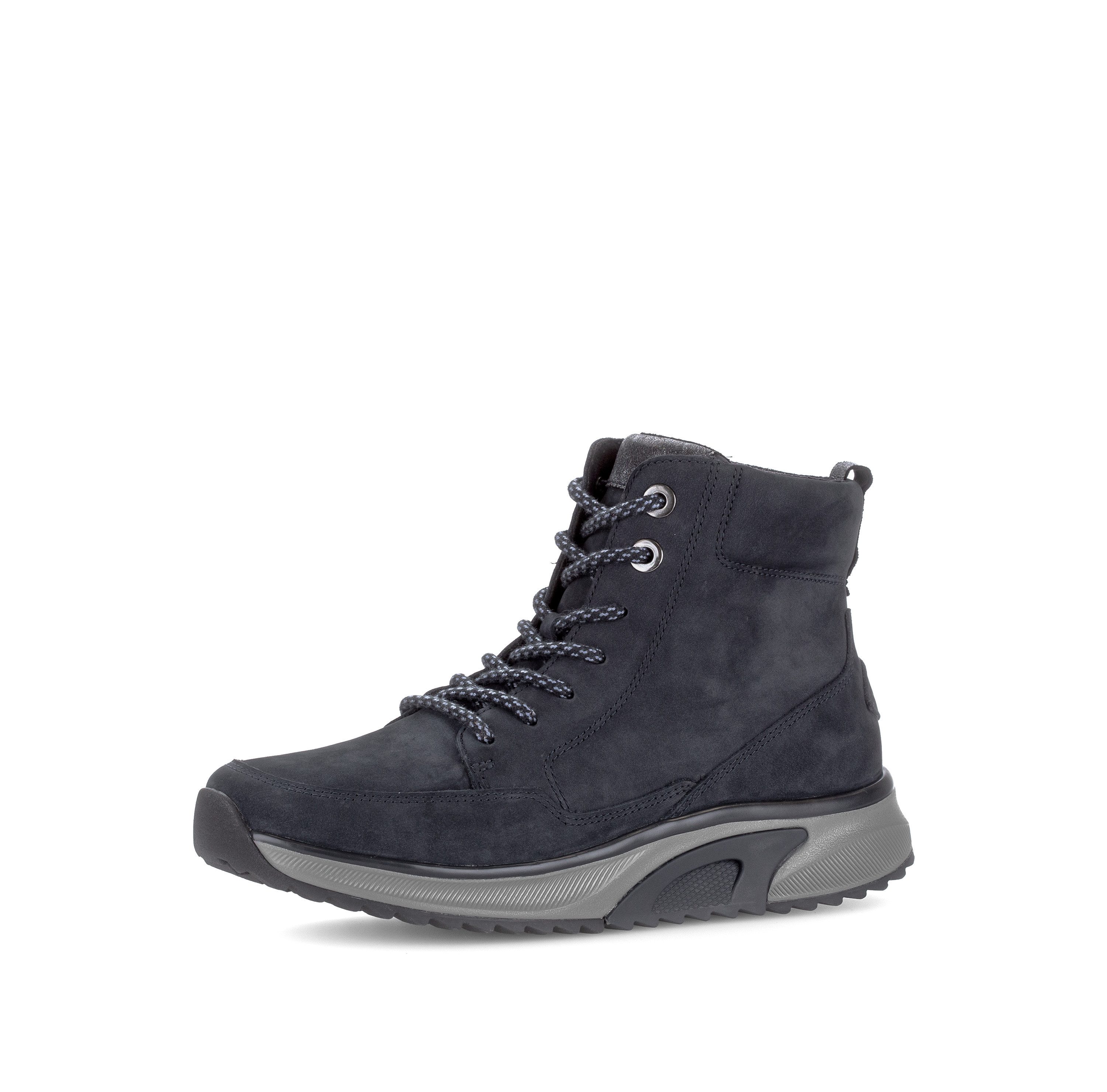 rollingsoft Schnürboots Keilabsatz, High Top-Sneaker mit gepolstertem Schaftrand