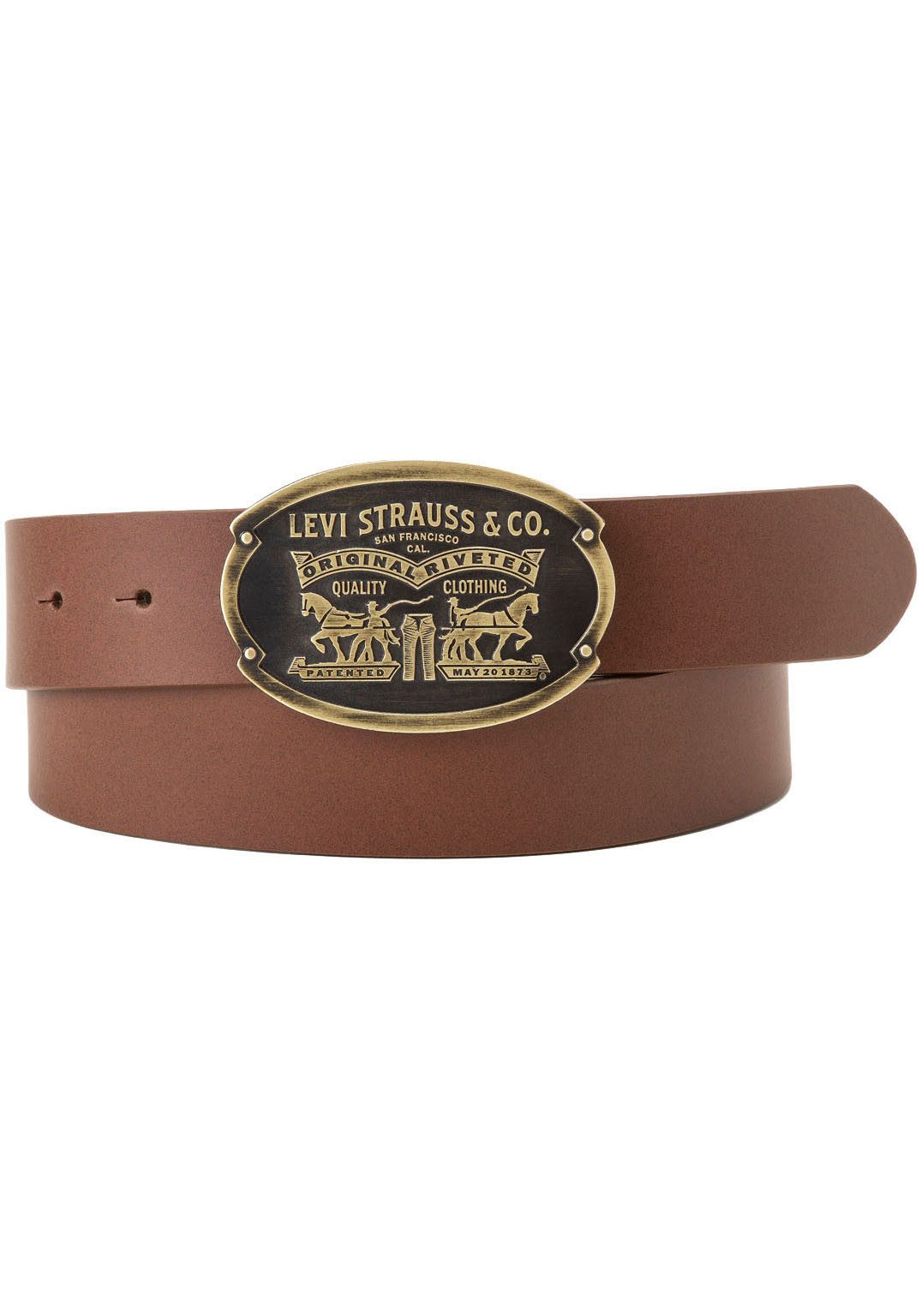 Levi's® Ledergürtel Billy Plaque Belt mit markanter Koppelschließe