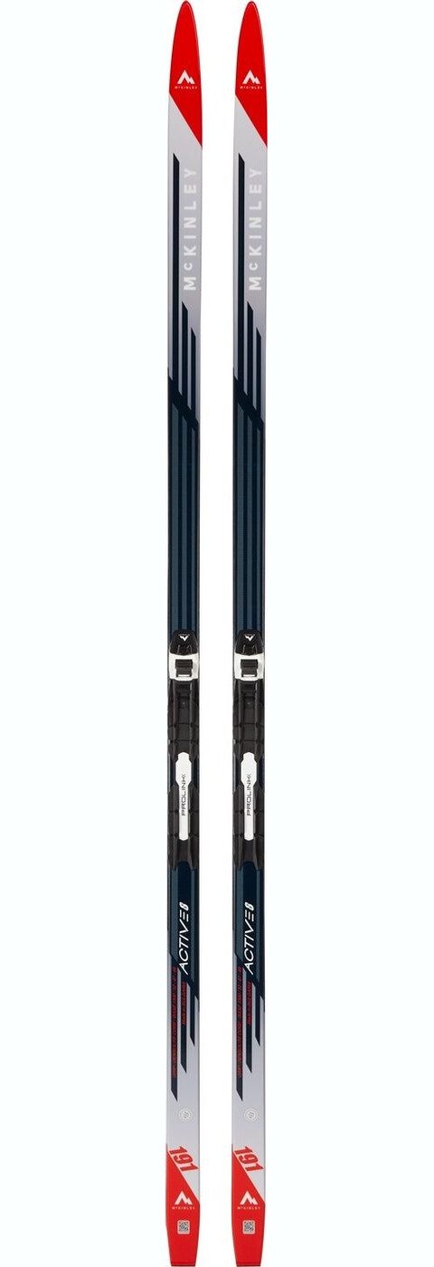 McKINLEY Langlaufbindung Ux.-Langlauf-Set Active 8 Grip + Pr 904 BLACK/WHITE/RED