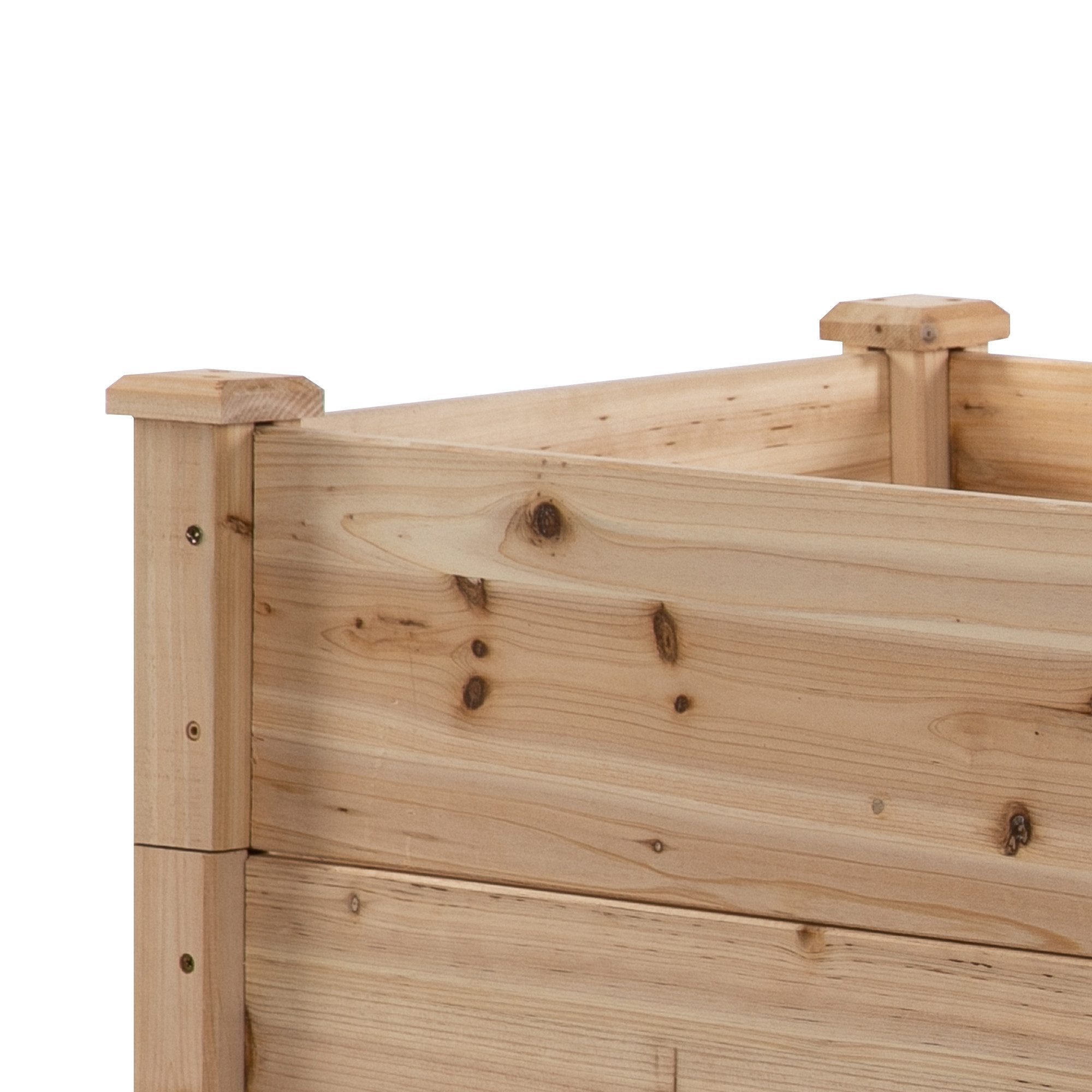 MC Star Hochbeet Hochbeet aus Massivholz, 3-stufig, 120 x 120 x 56 cm, Naturholzoptik