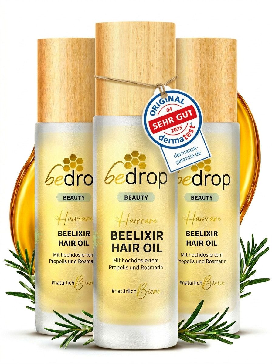 bedrop Haaröl BEELIXIR HAIR OIL - mit Manuka Honig, Propolis und Rosmarinextrakt, Frei von Plastik