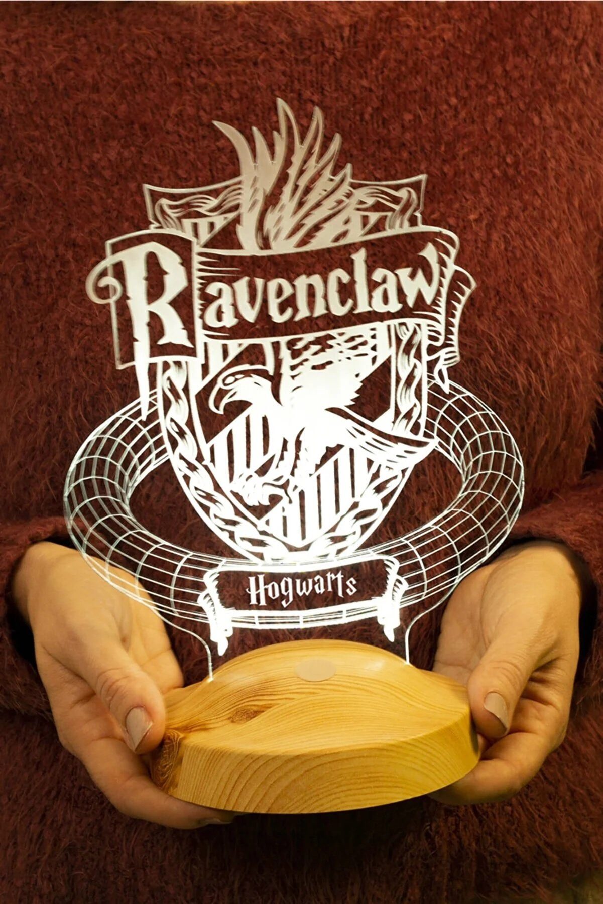 Geschenkelampe LED Lampe, Potter 6 LED-Nachtlicht LED Geschenke integriert, Farben Harry Nachttischlampe Ravenclaw Hogwarts fest