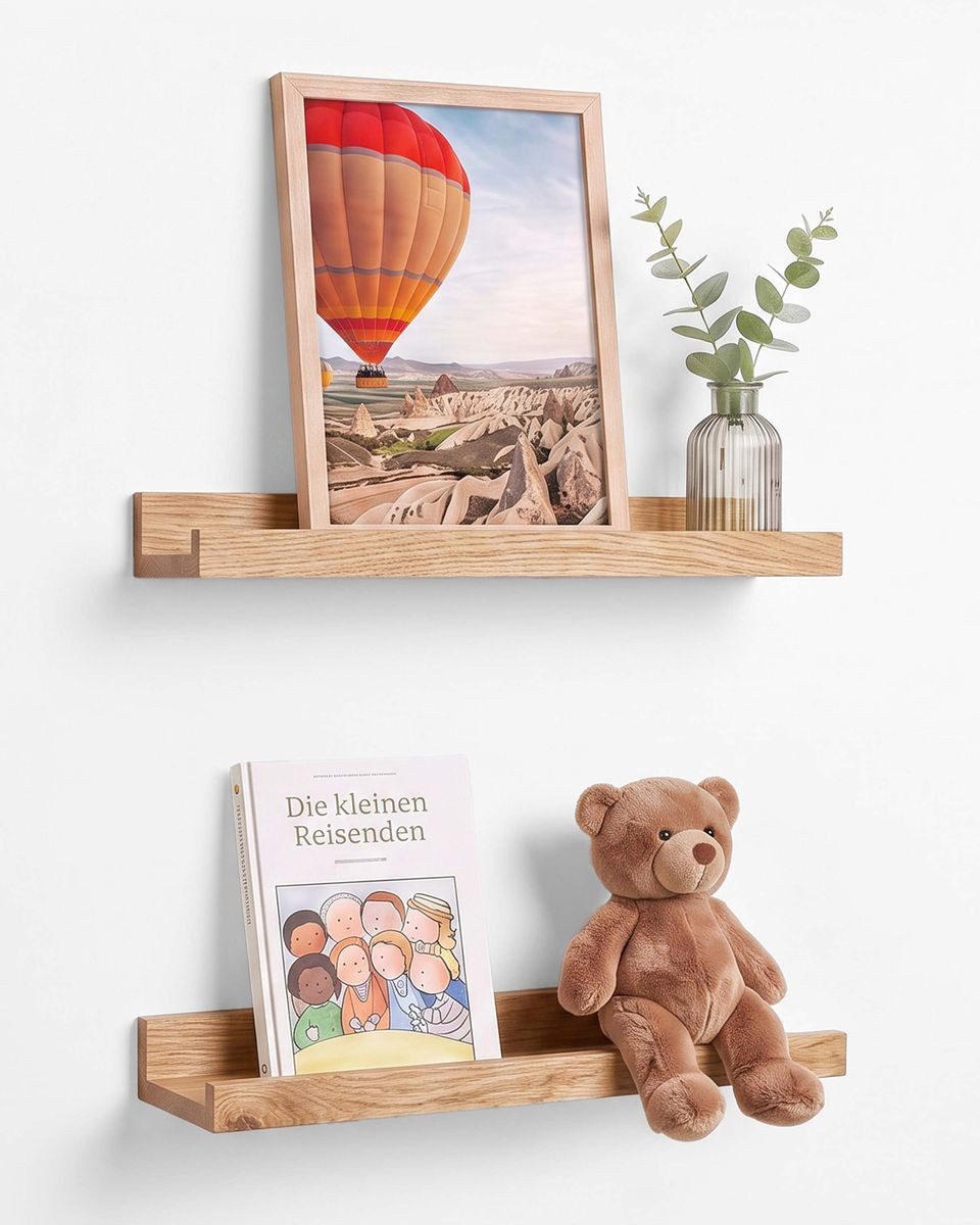 PHOTOLINI Wandregal Bilderleiste, Schweberegal 2er Set für Fotos, Poster & Deko-Objekte, 2-tlg.. Reduzierter Preis € 47,99. Unverbindliche Preisempfehlung € 55,19
