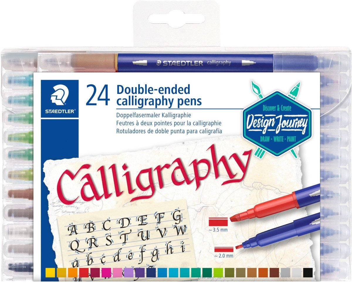 Filzstift Zweispitzmaler Calligraph duo VE=5x24 Farben