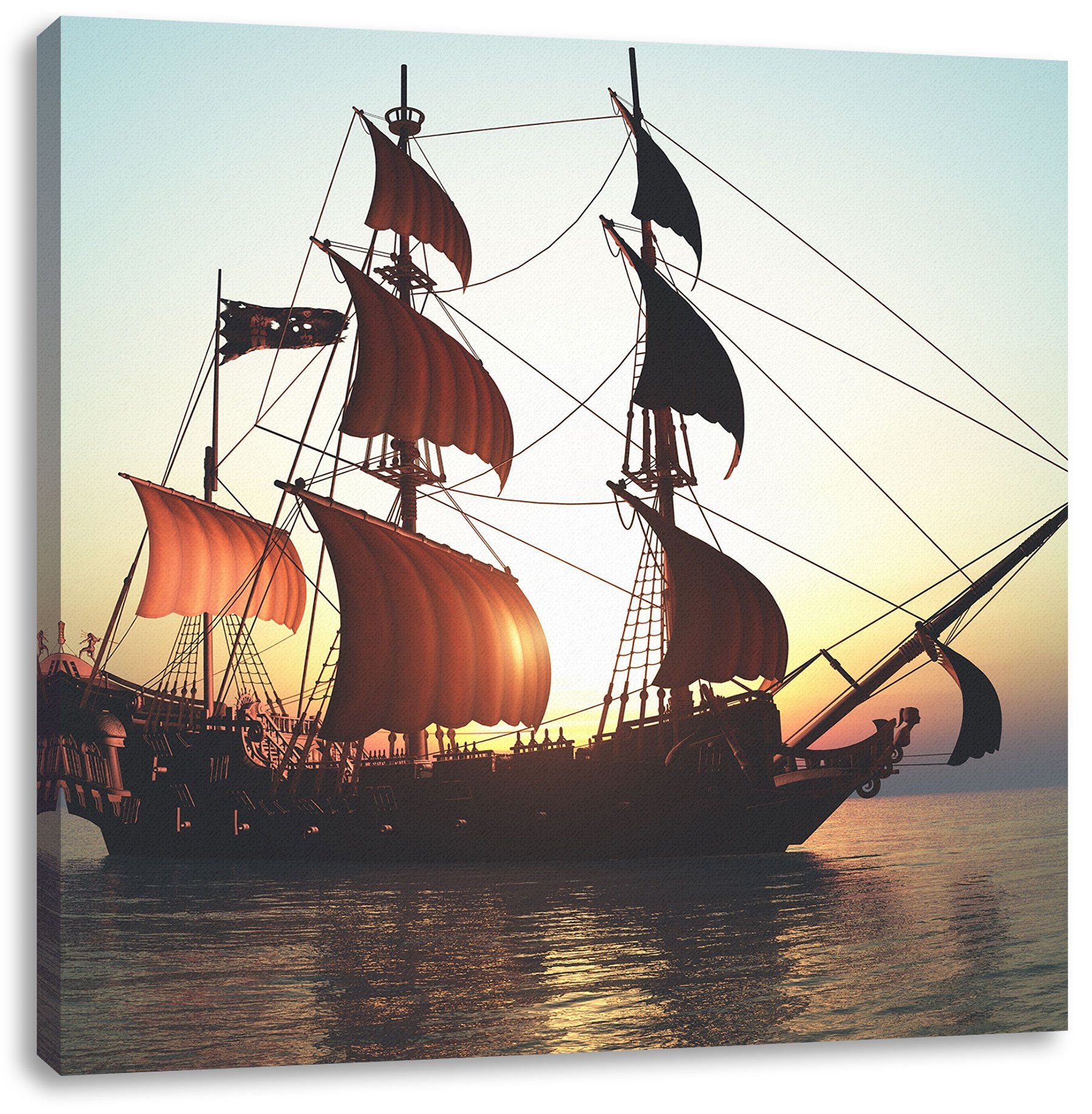 Pixxprint Leinwandbild Altes Segelschiff, Altes Segelschiff (1 St), Leinwandbild fertig bespannt, inkl. Zackenaufhänger | Leinwandbilder