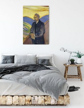 Pixxprint Leinwandbild Edvard Munch - Portrait von Friedrich Nietzsche, Edvard Munch - Portrait von Friedrich Nietzsche (1 St), Leinwandbild fertig bespannt, inkl. Zackenaufhänger
