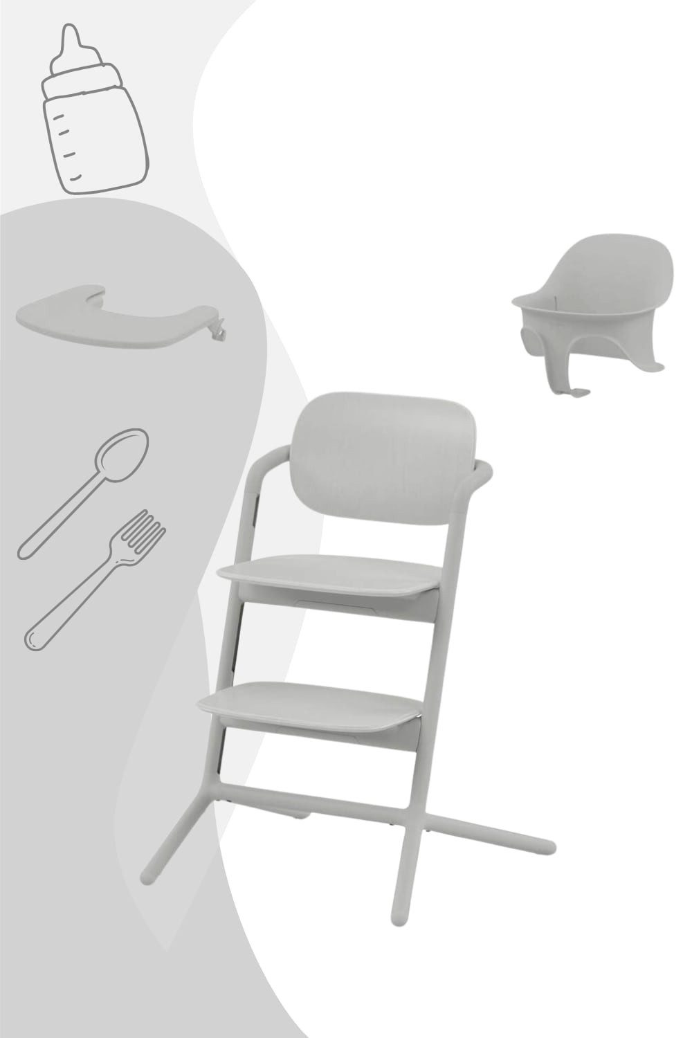 Cybex Hochstuhl Cybex Lemo 2.0 3in1 Hochstuhl Set mit Babyset