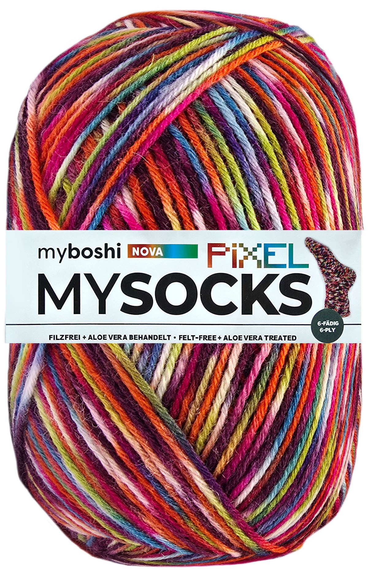 myboshi 150 Gramm myboshi MySocks Pixel Bastelgarn, 125 m