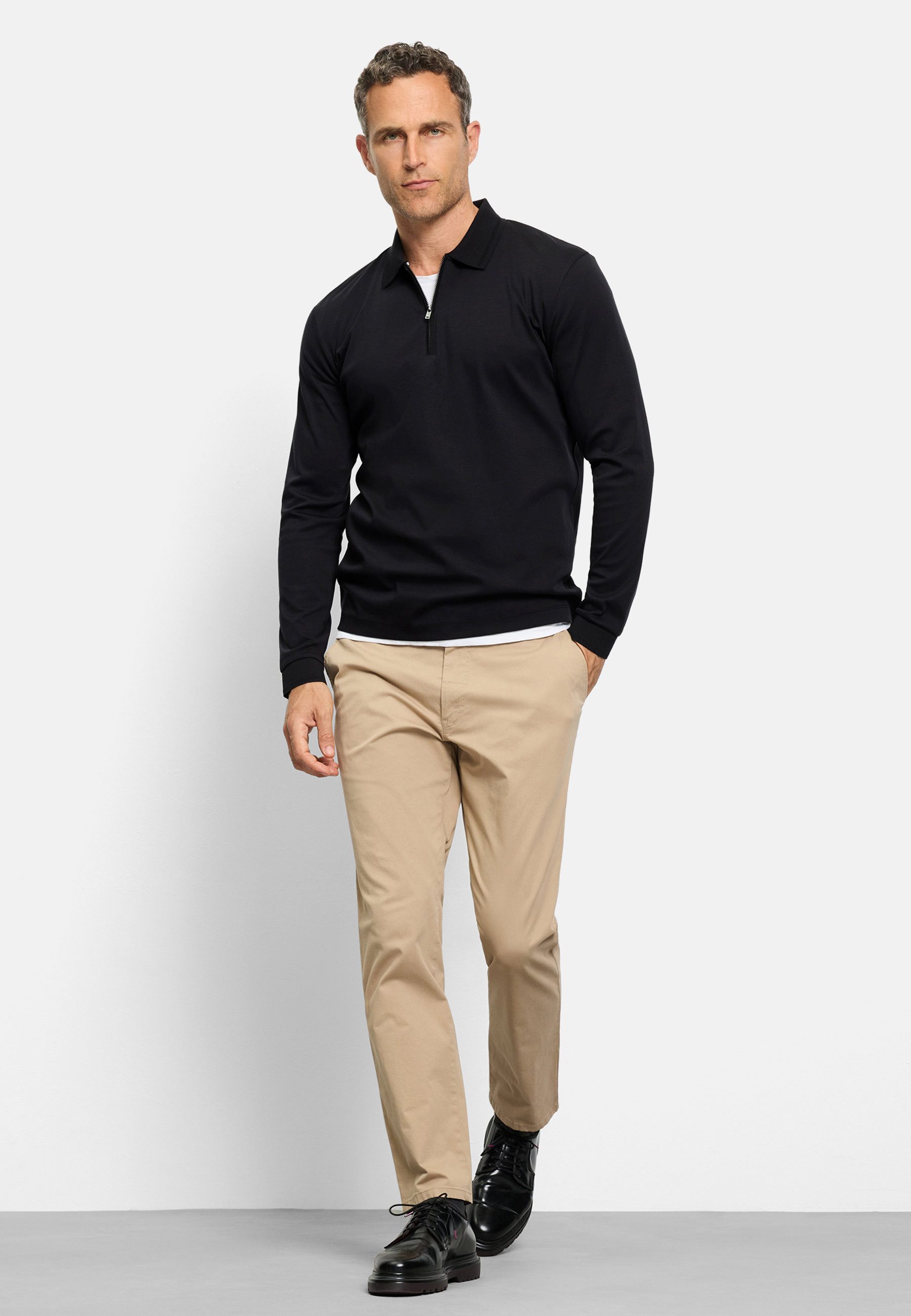 OLYMP Poloshirt OLYMP Casual Wirk, Polo langarm