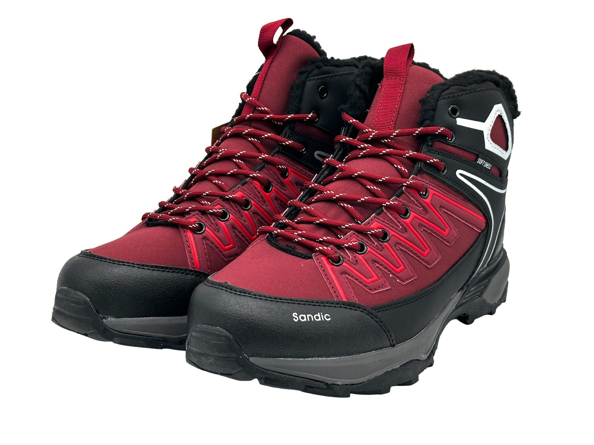 Nowaland Warm gefütterte Wanderschuhe mit rutschfester Profilsohle Winterstiefel Wasserabweisend, robust und warm gefüttert