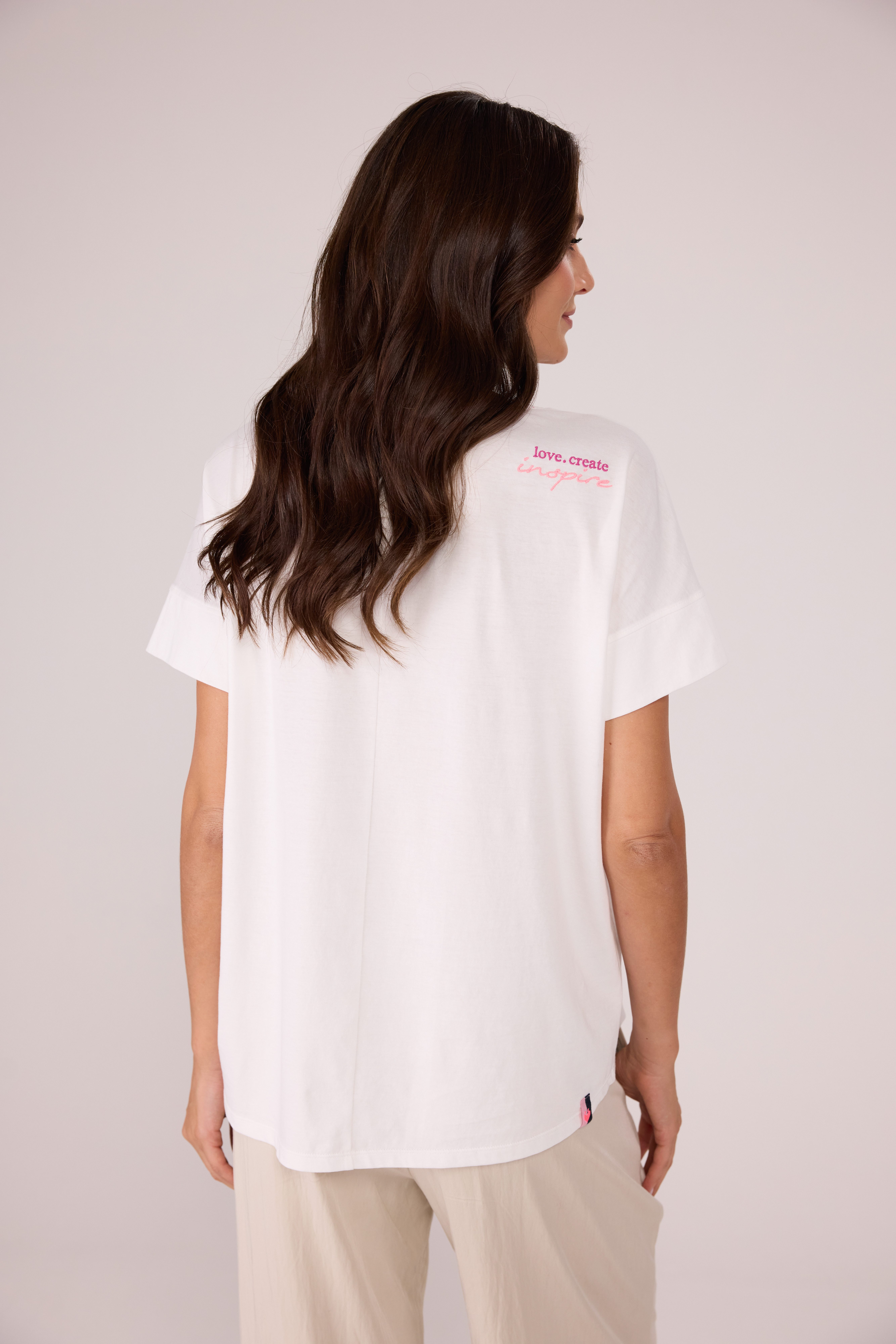 Lieblingsstück Rundhalsshirt DavyL mit Blumendruck und Pailletten günstig online kaufen