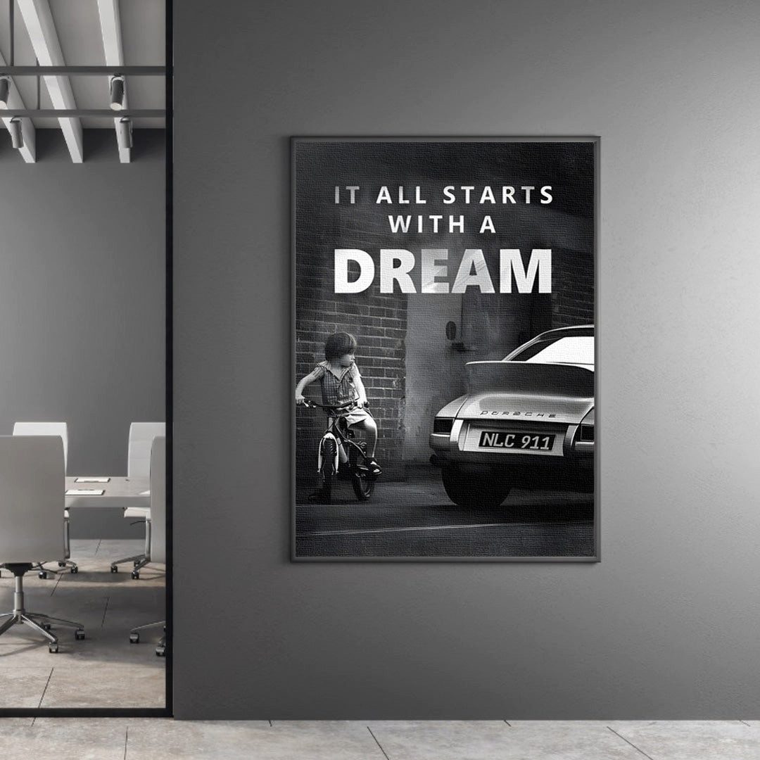 Next Level Canvas Wandbild It All starts with a Dream