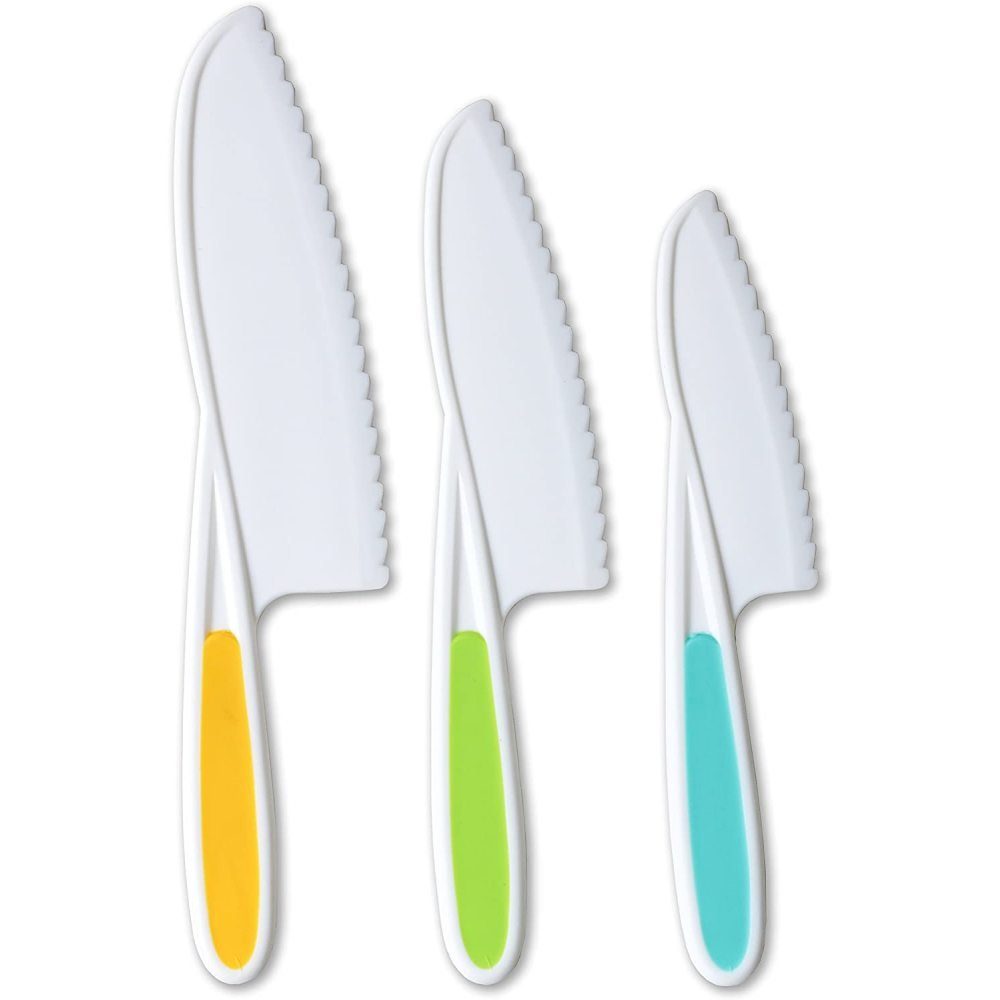Kinderkochmesser Messerset Jormftte für Kinder,Nylon-Küchenmesser