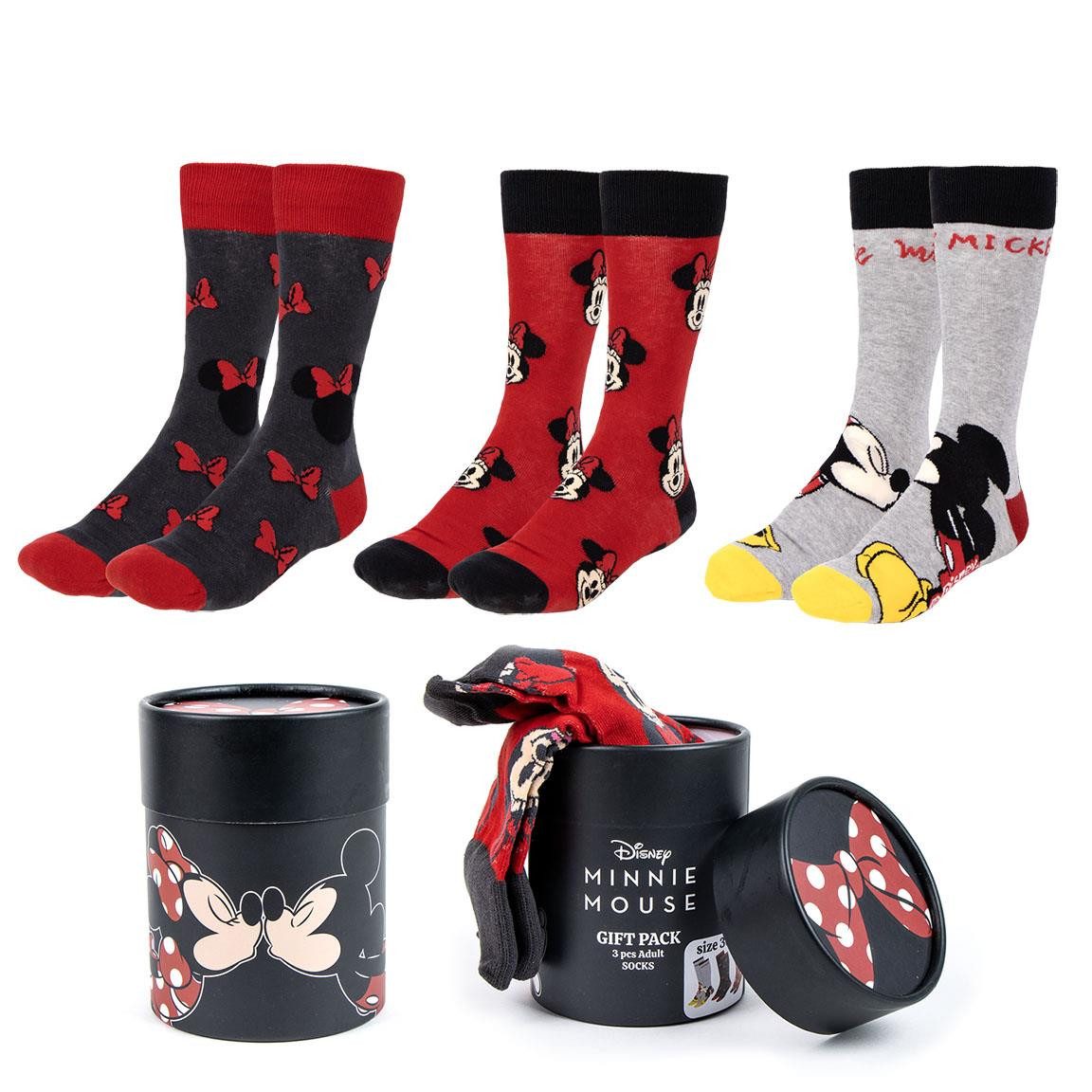 Disney Freizeitsocken Disney Damen Socken 3er Paar Minnie Mouse Gr. 36-43