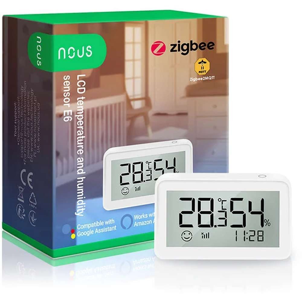 NOUS Sensor NOUS E6 LCD Temp.Luft Sensor ZigBee ZigBee3.0 / Sensor