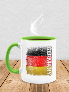 Shirtracer Tasse Germany Vintage Flagge, Keramik, 2024 Fussball EM Fanartikel