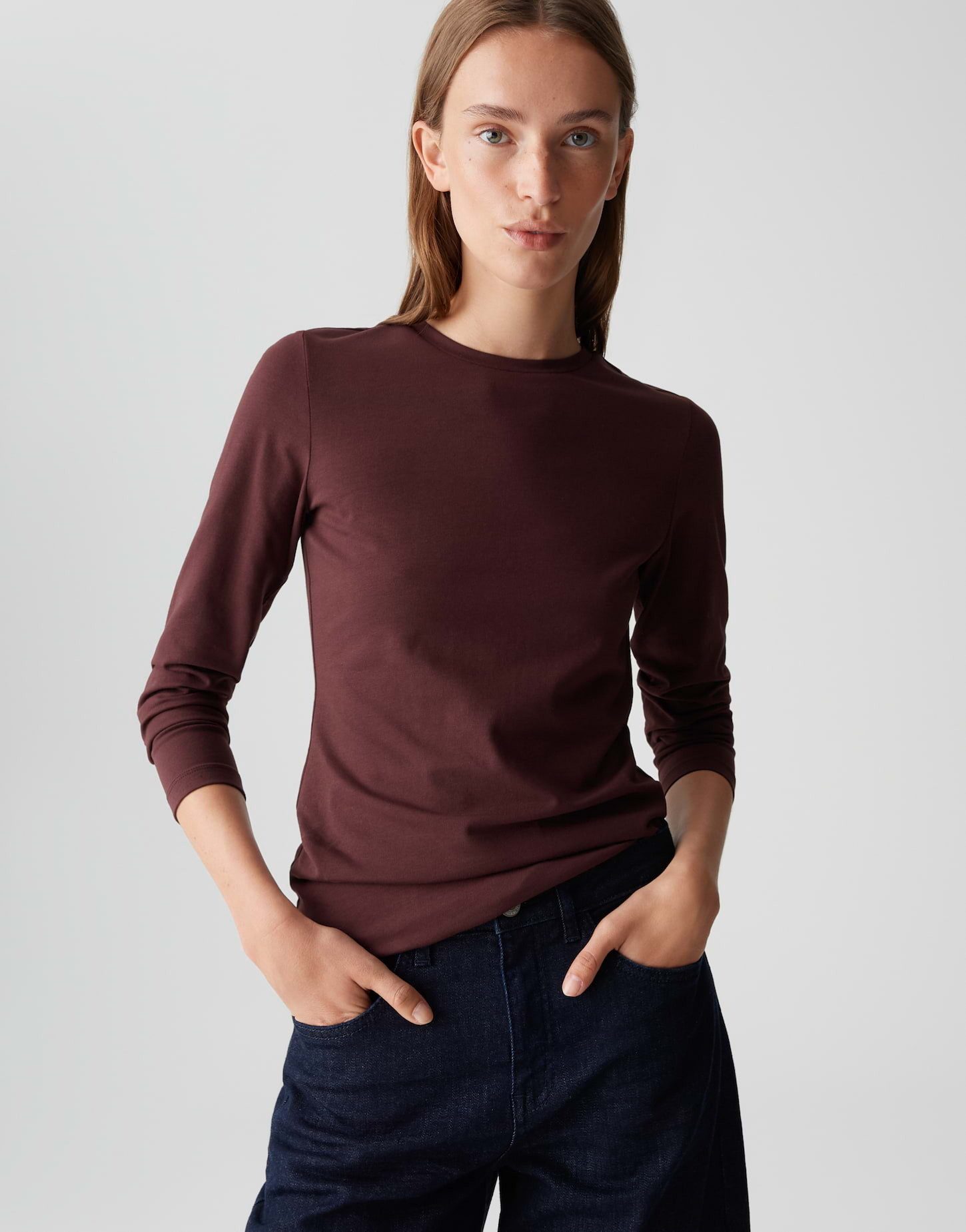 OPUS Langarmshirt SMILLA aus Jersey figurbetont günstig online kaufen