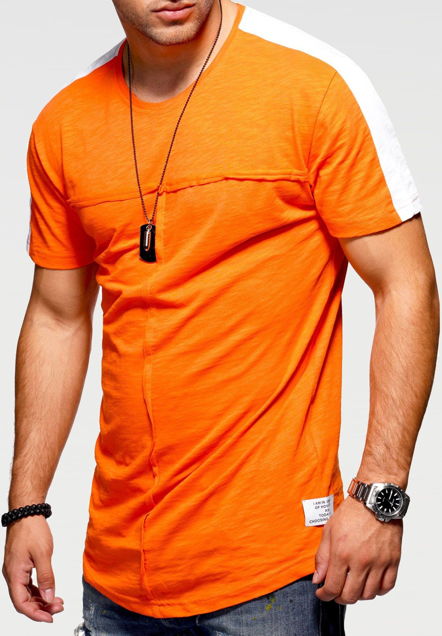 2Y Premium T-Shirt MSPERTH im Oversize-Stil Orange