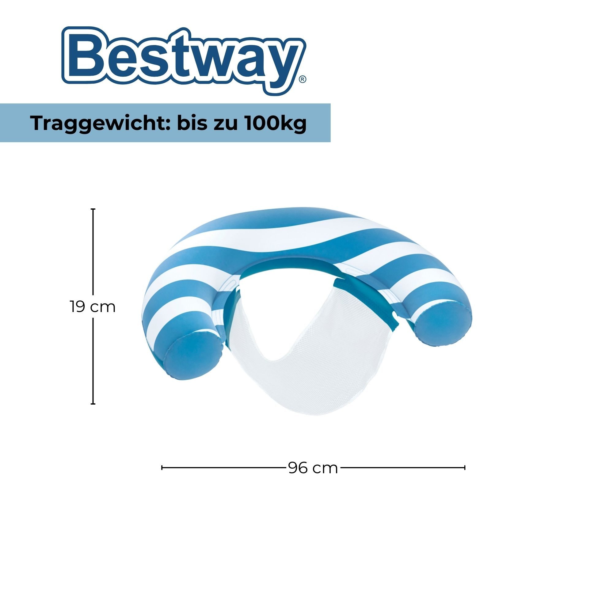 BESTWAY Pool-Reinigungsset Bestway Poolsitz mit Textiloberfläche 103 x 67,5 x 21,5 cm