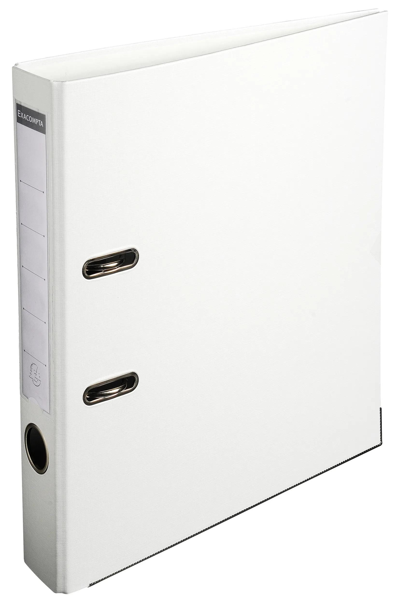 EXACOMPTA Aktenordner 20x Ordner PP, + 2 Ringen, Rücken 50mm, 32x29cm A4, Weiß, 915402B, Ordner PP