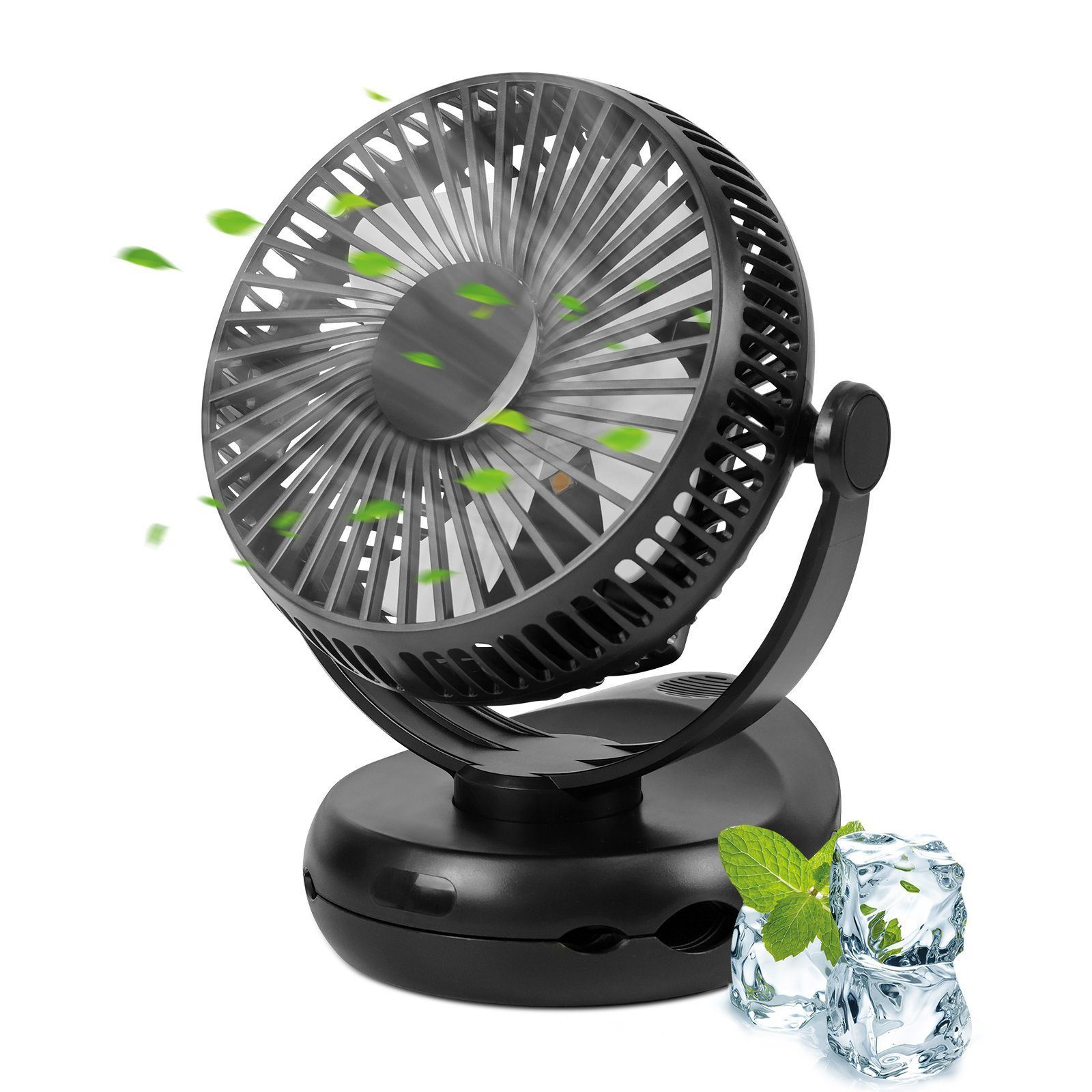 Nettlife Mini USB-Ventilator 4 Geschwindigkeiten Akku Leise Clip Fan 10000m günstig online kaufen