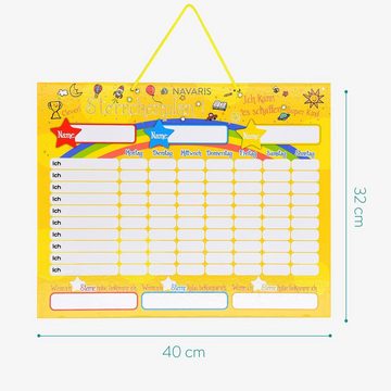 Navaris Magnettafel Magnetische Belohnungstafel inkl. Sternchen und Stift - 40x32cm, (1-tlg)