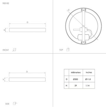 EGLO Deckenleuchte FUEVA 5, LED fest integriert, Warmweiß, Deckenlampe 28,5 cm, Deckenlampe in Messing aus Stahl und Kunststoff