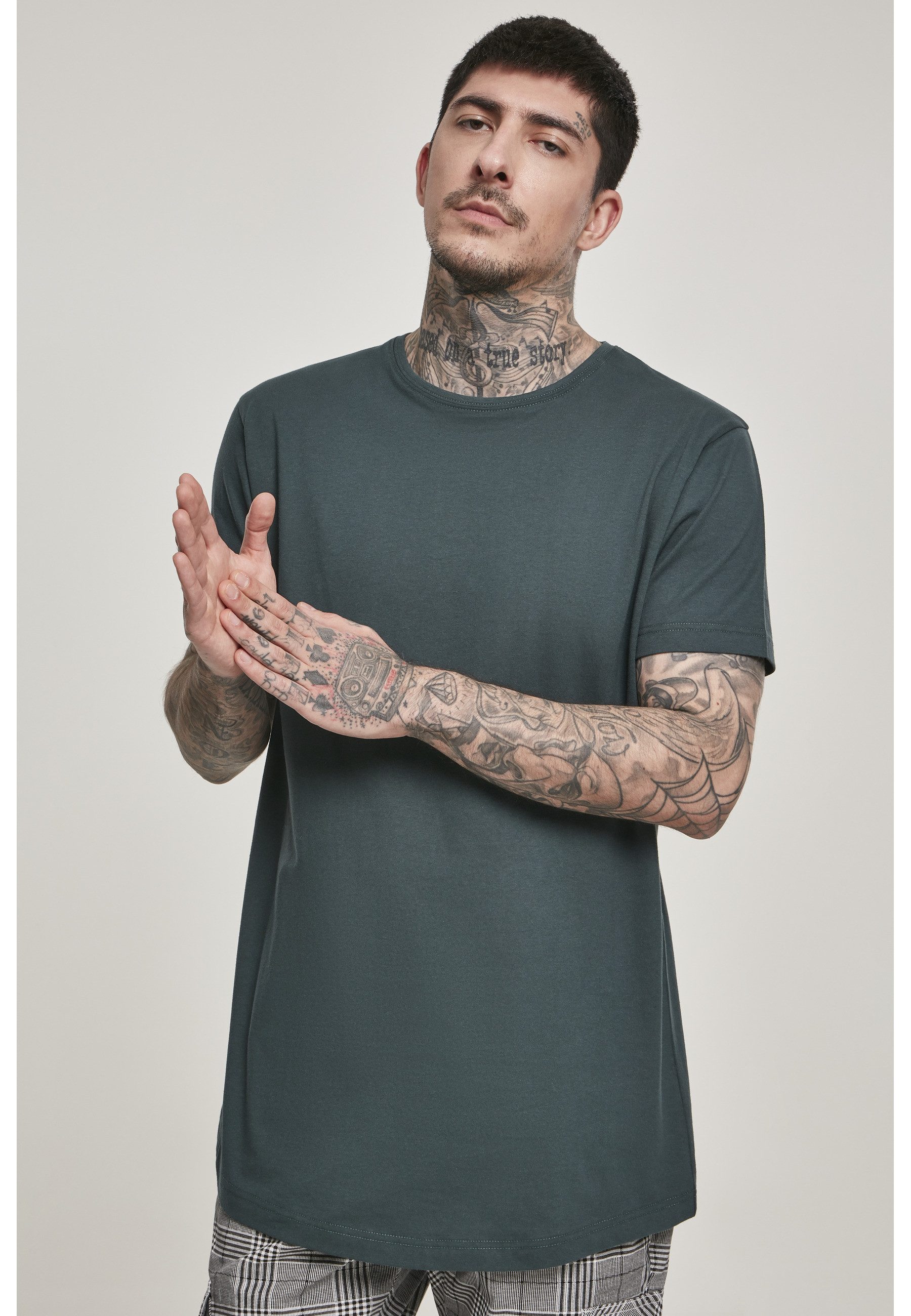 URBAN CLASSICS Kurzarmshirt Urban Classics Herren Shaped Long Tee (1-tlg) – Bild 5 von 5