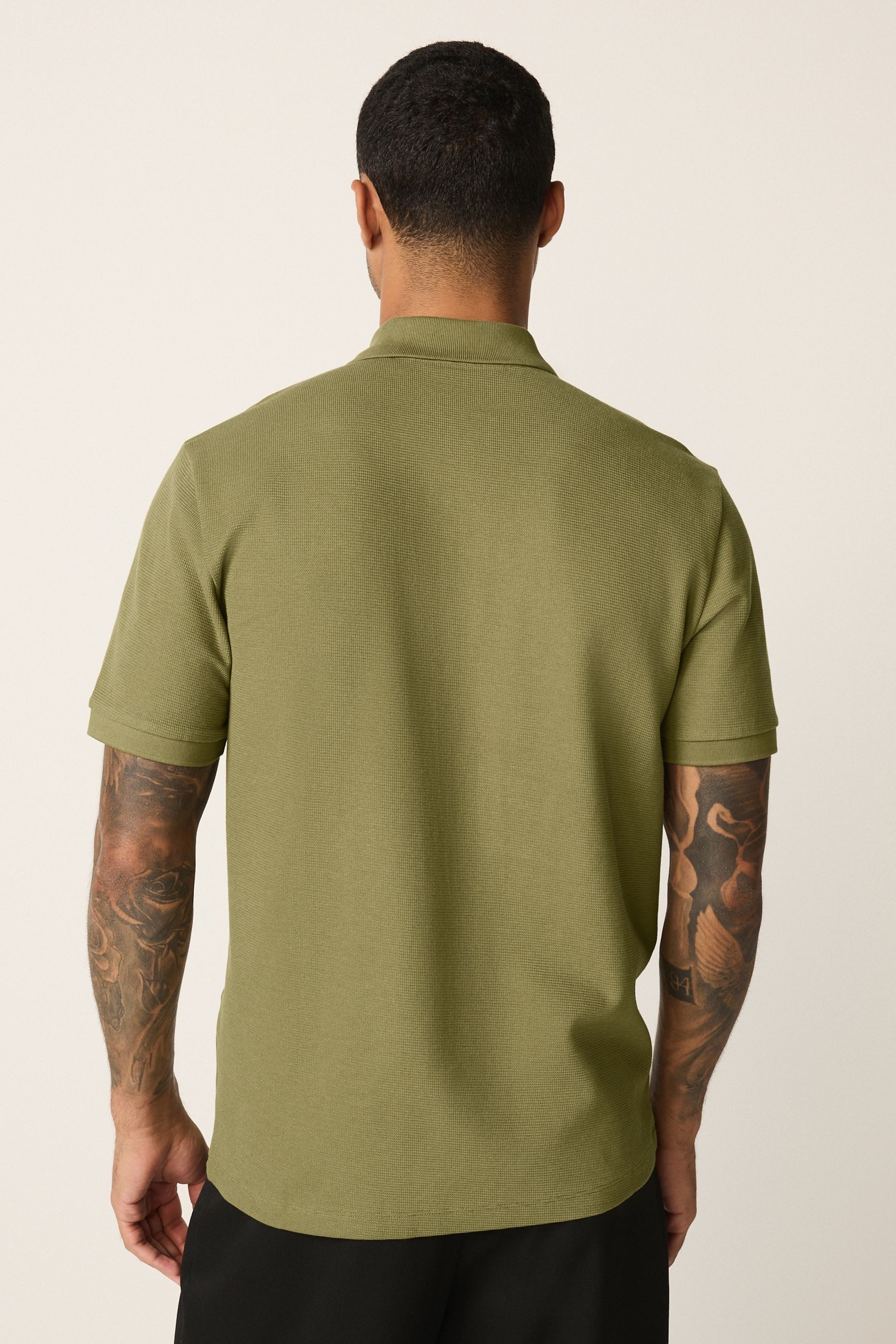 Next Poloshirt Elegantes strukturiertes Polohemd (1-tlg)