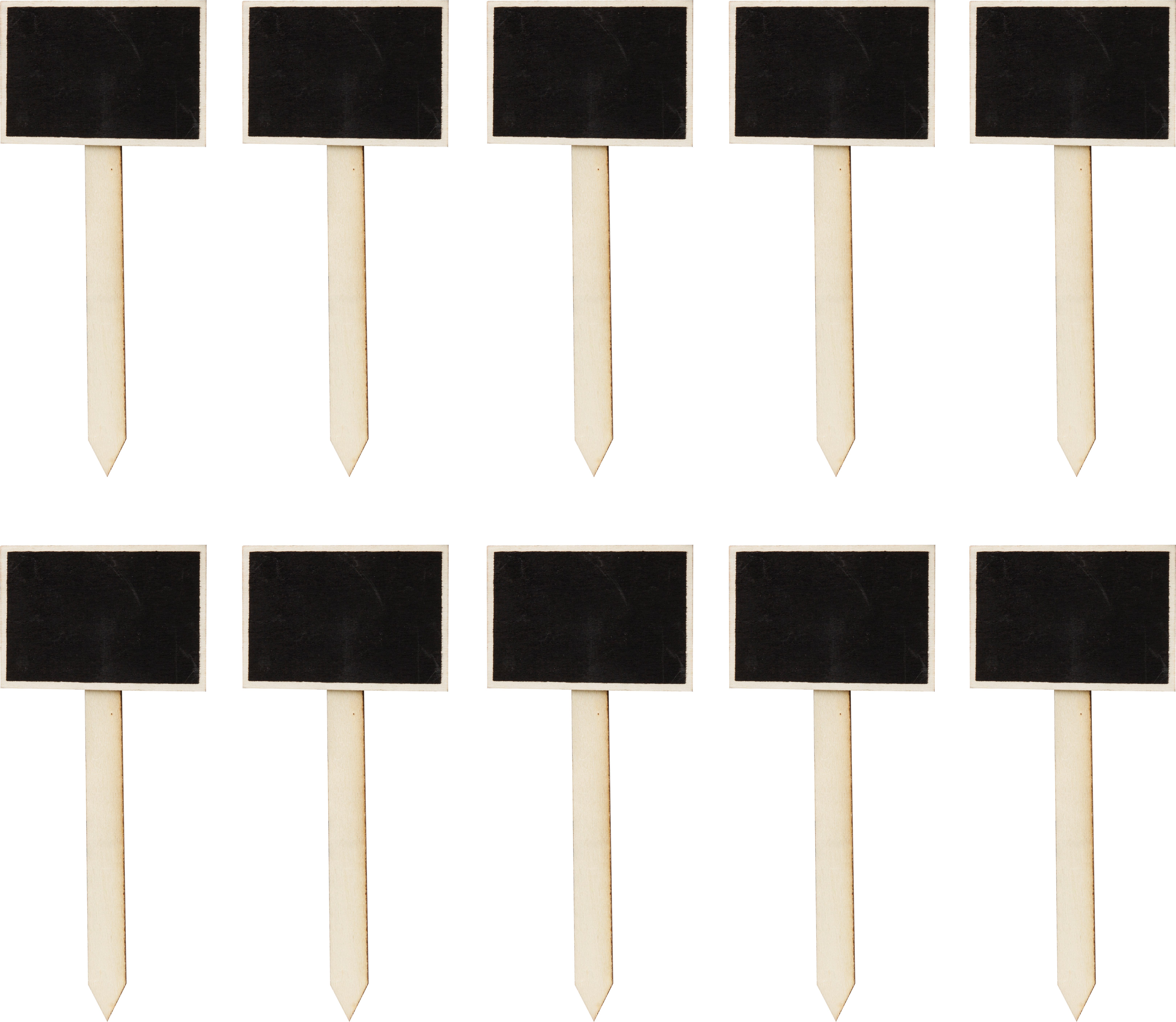 Windhager Gartenstecker inklusive Kreidetafel, Pflanzenschilder 10 Stk. (1-St) Stecketiketten für Gemüse oder Kräutergarten, 7,5 x 17,5 cm, Holz