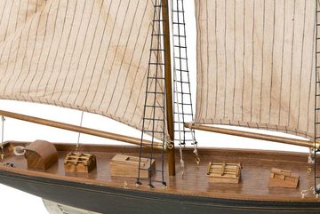Aubaho Modellboot Modellschiff Segelyacht Yacht Holz Schiff Boot Segelschiff 85cm kein B