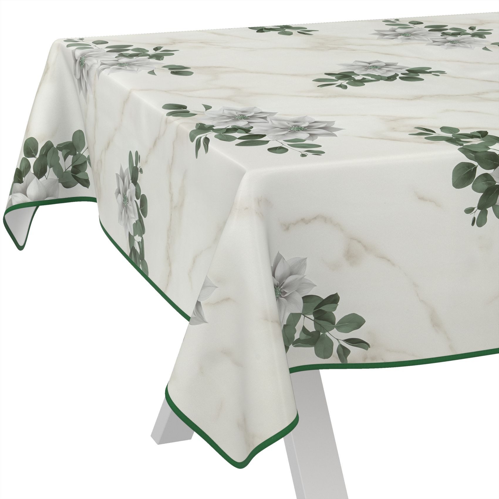 ANRO Tischdecke Wachstuch abwaschbar Marmor Blumen günstig online kaufen